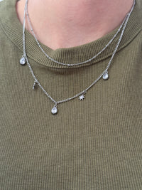 Collier double argenté MALOU