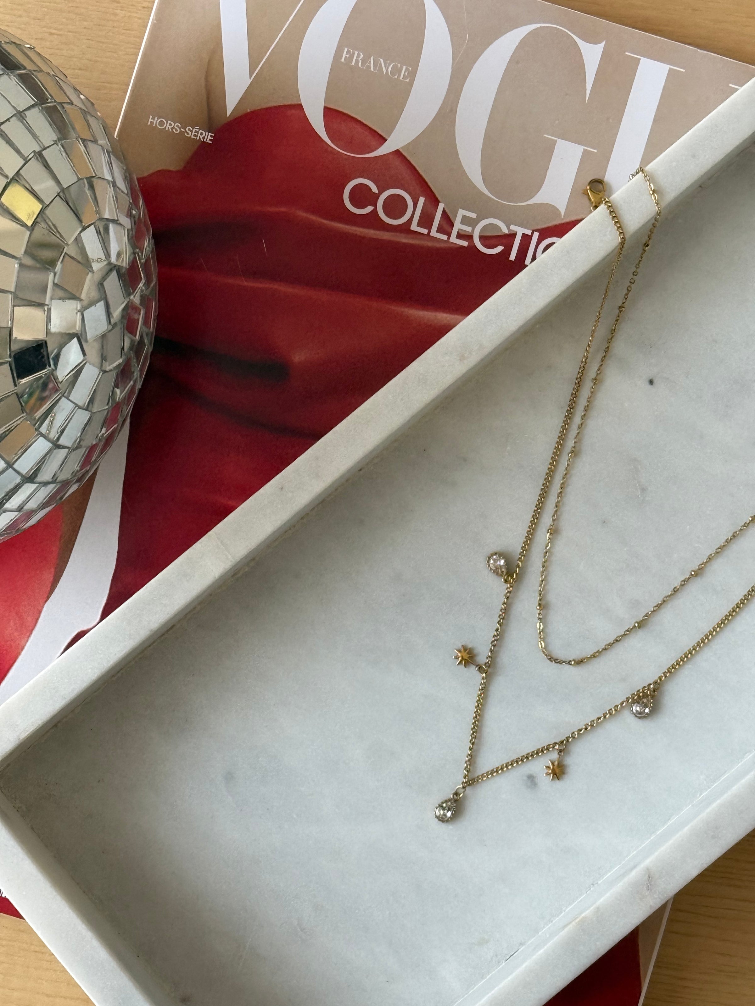 Collier double doré MALOU