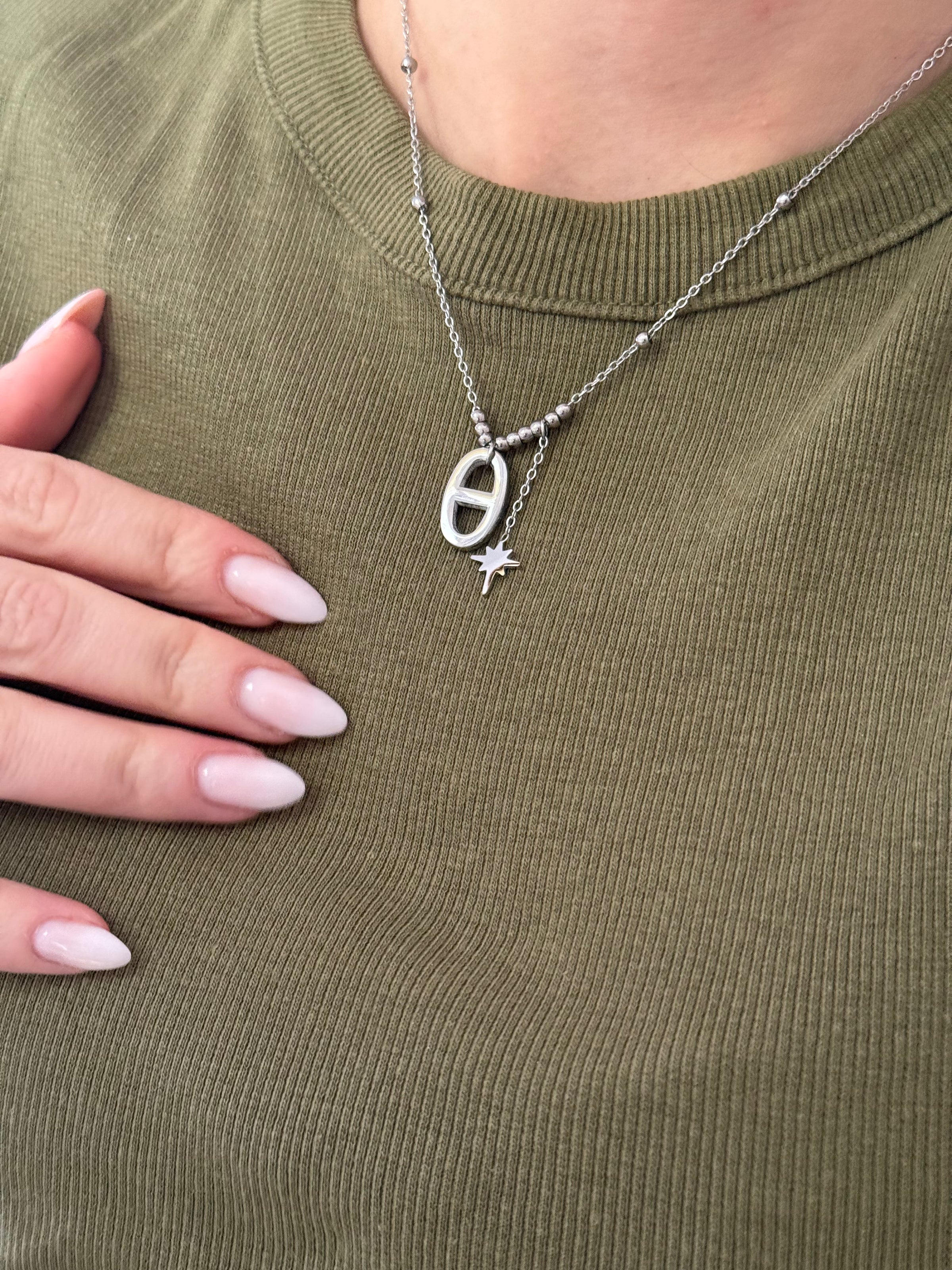 Collier acier argenté TALIA