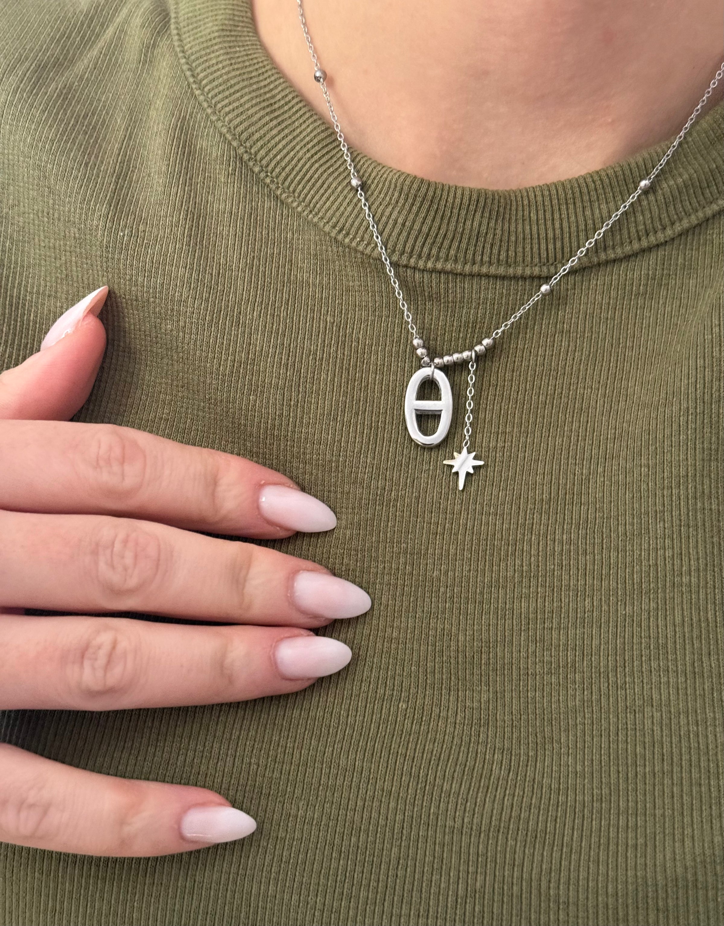 Collier acier argenté TALIA