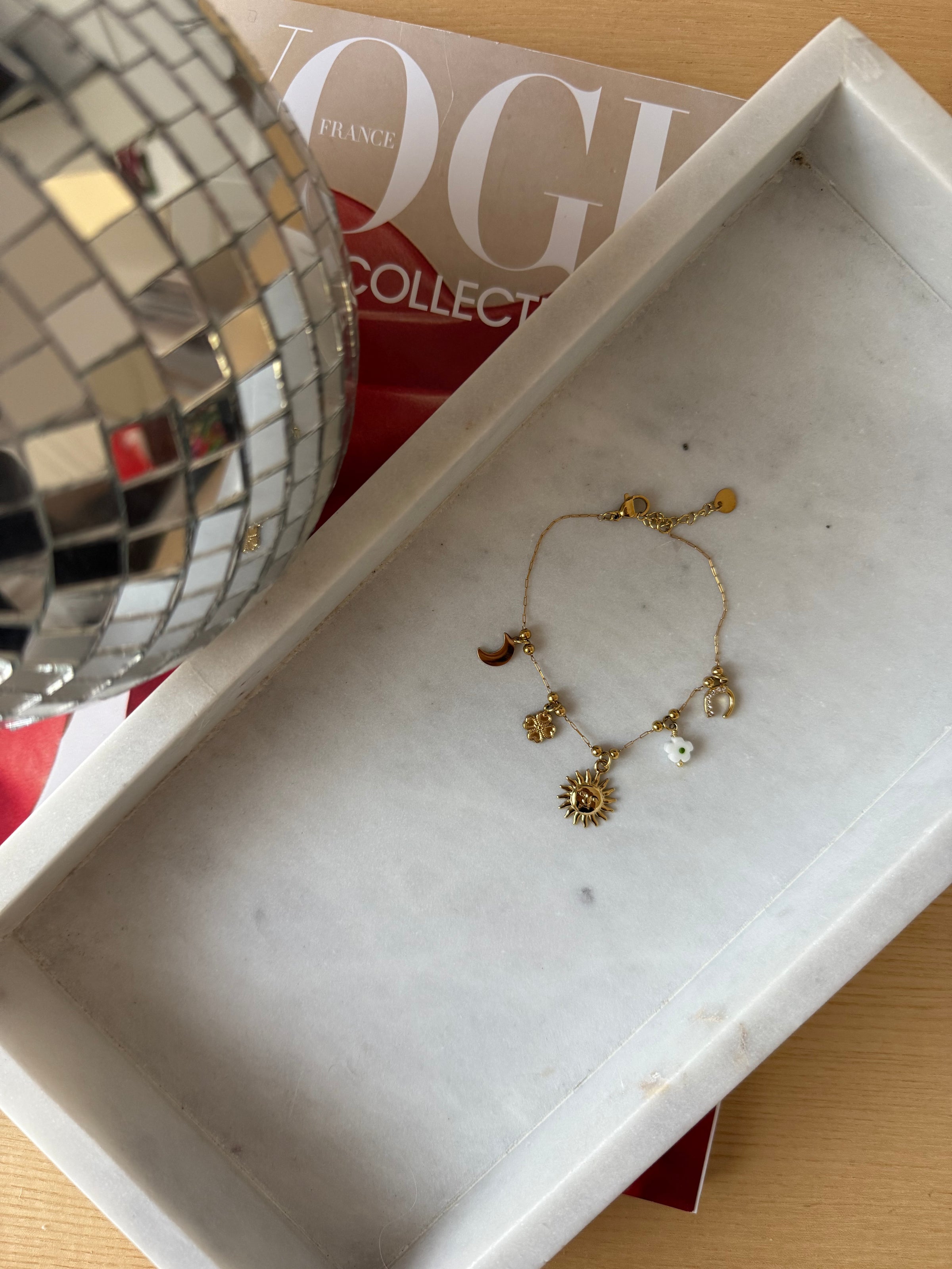Bracelet en acier doré MÉLIA