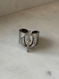 Bague acier argenté MADY