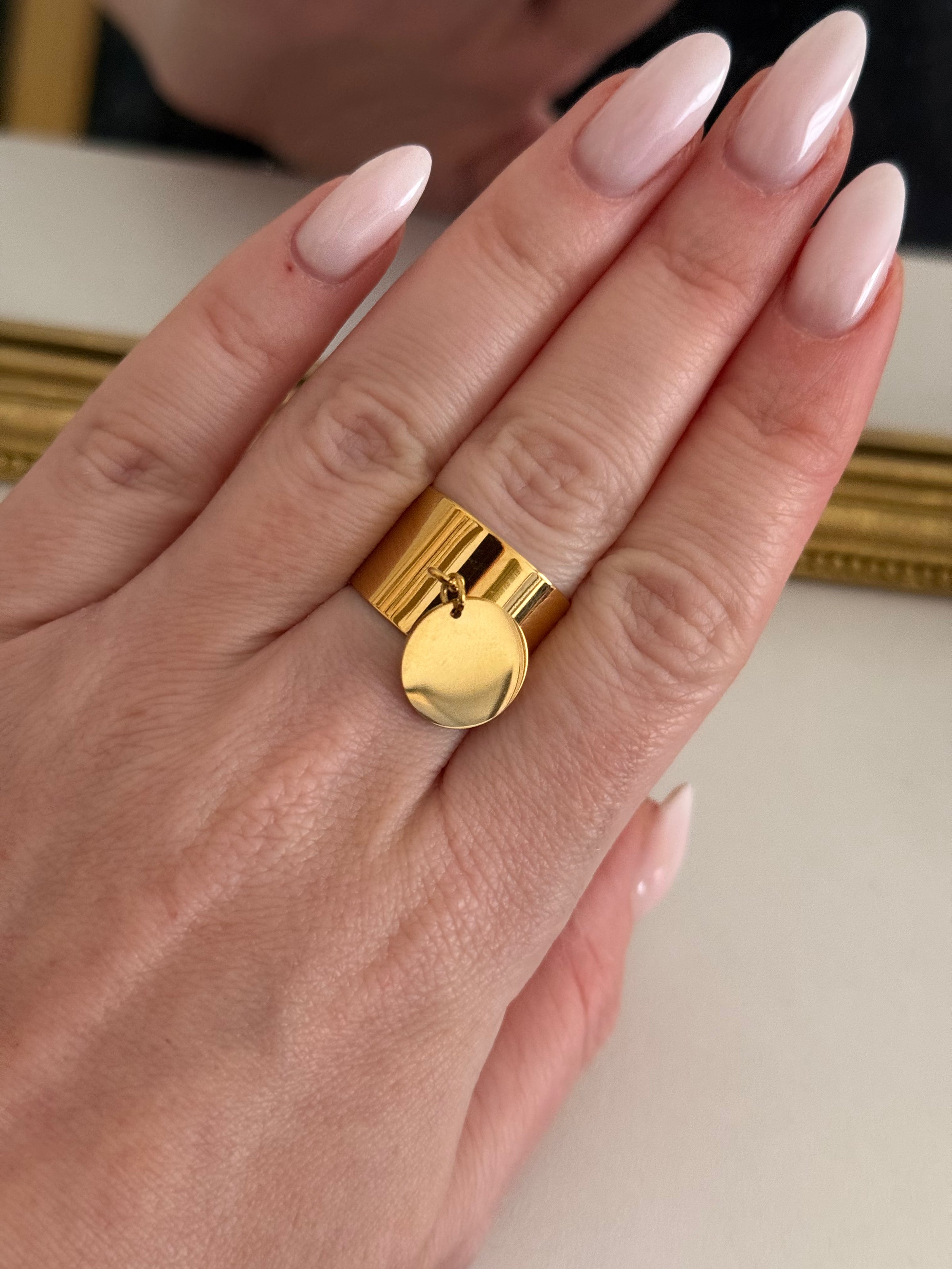 Bague avec pastille dorée MÉLANIE