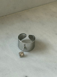 Bague argentée avec pampille MELISSA