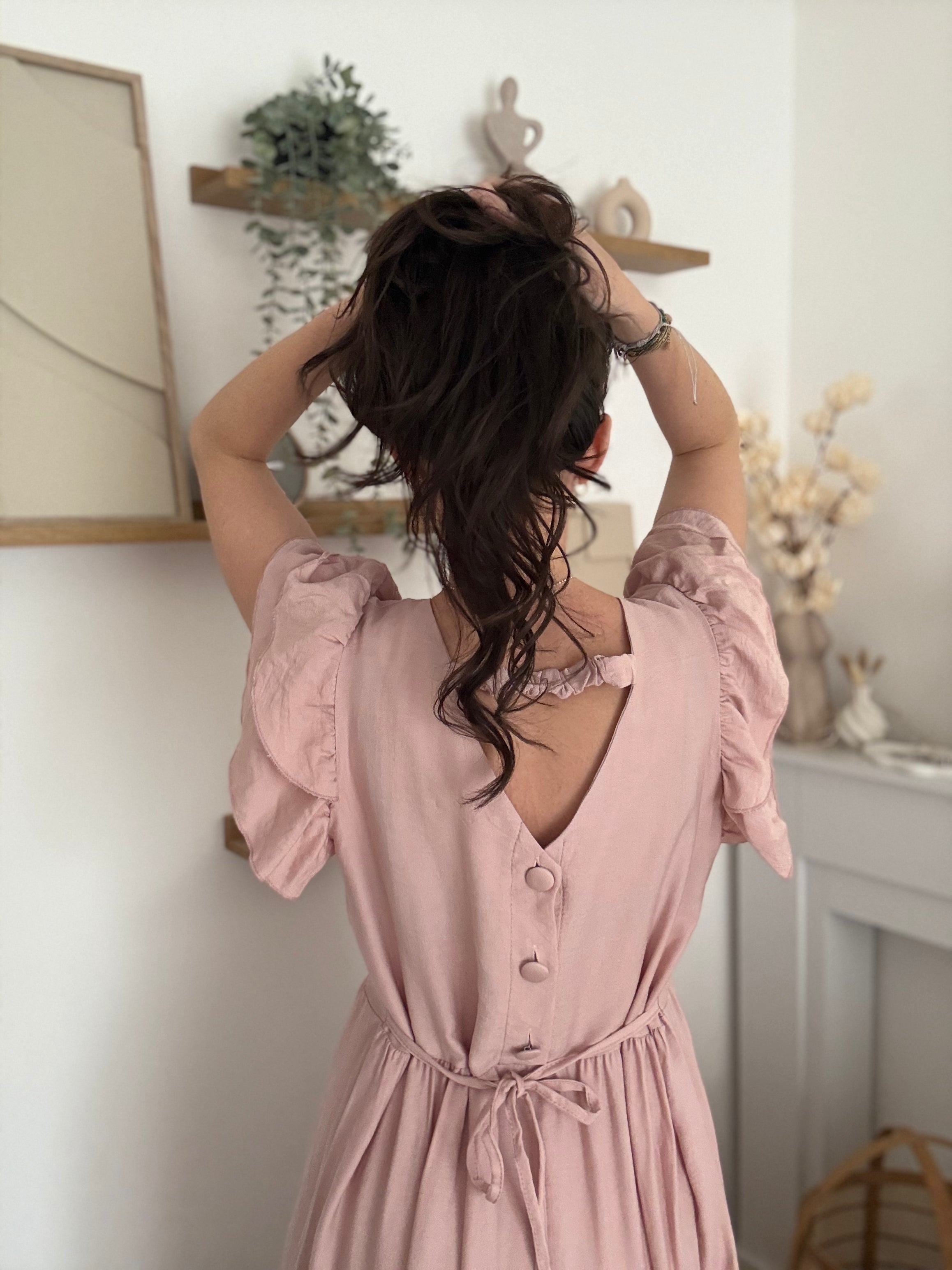 Robe longue avec boutons DINA