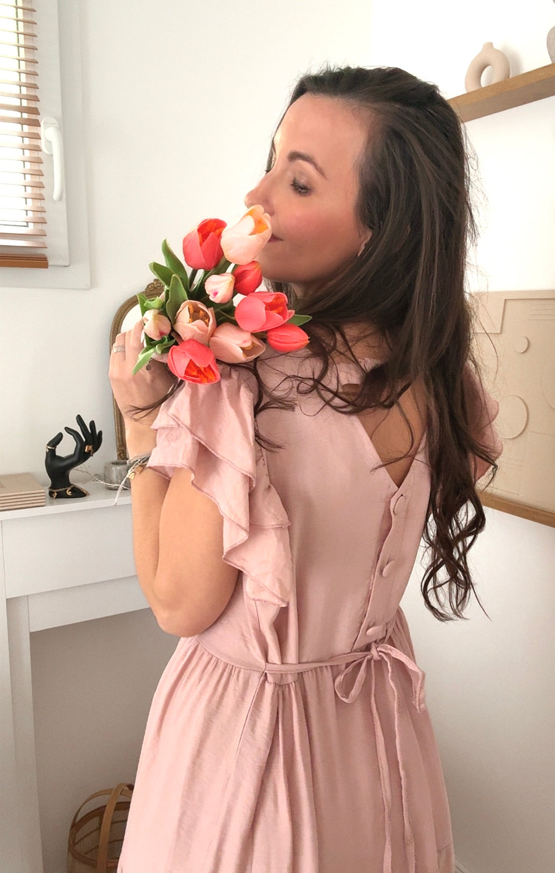 Robe longue avec boutons DINA