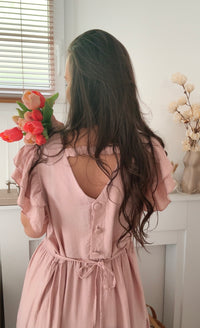 Robe longue avec boutons DINA