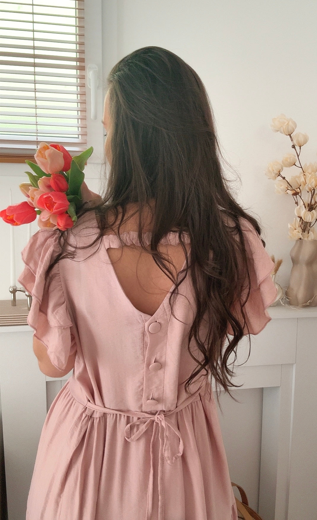 Robe longue avec boutons DINA