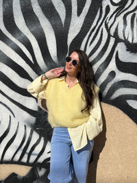 Pull sans manche jaune NICCOLO