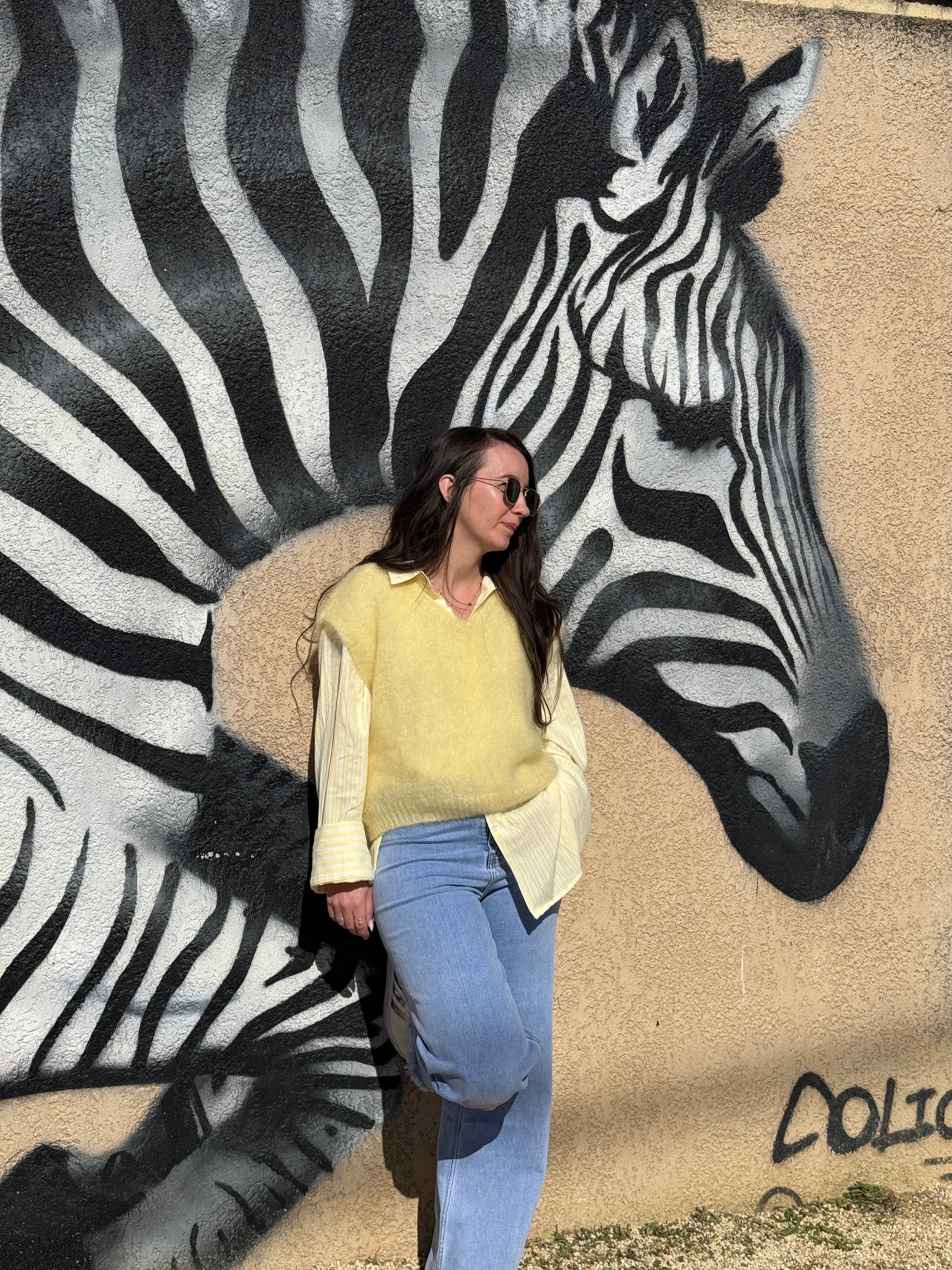 Chemise à rayures jaune CLAUDIA