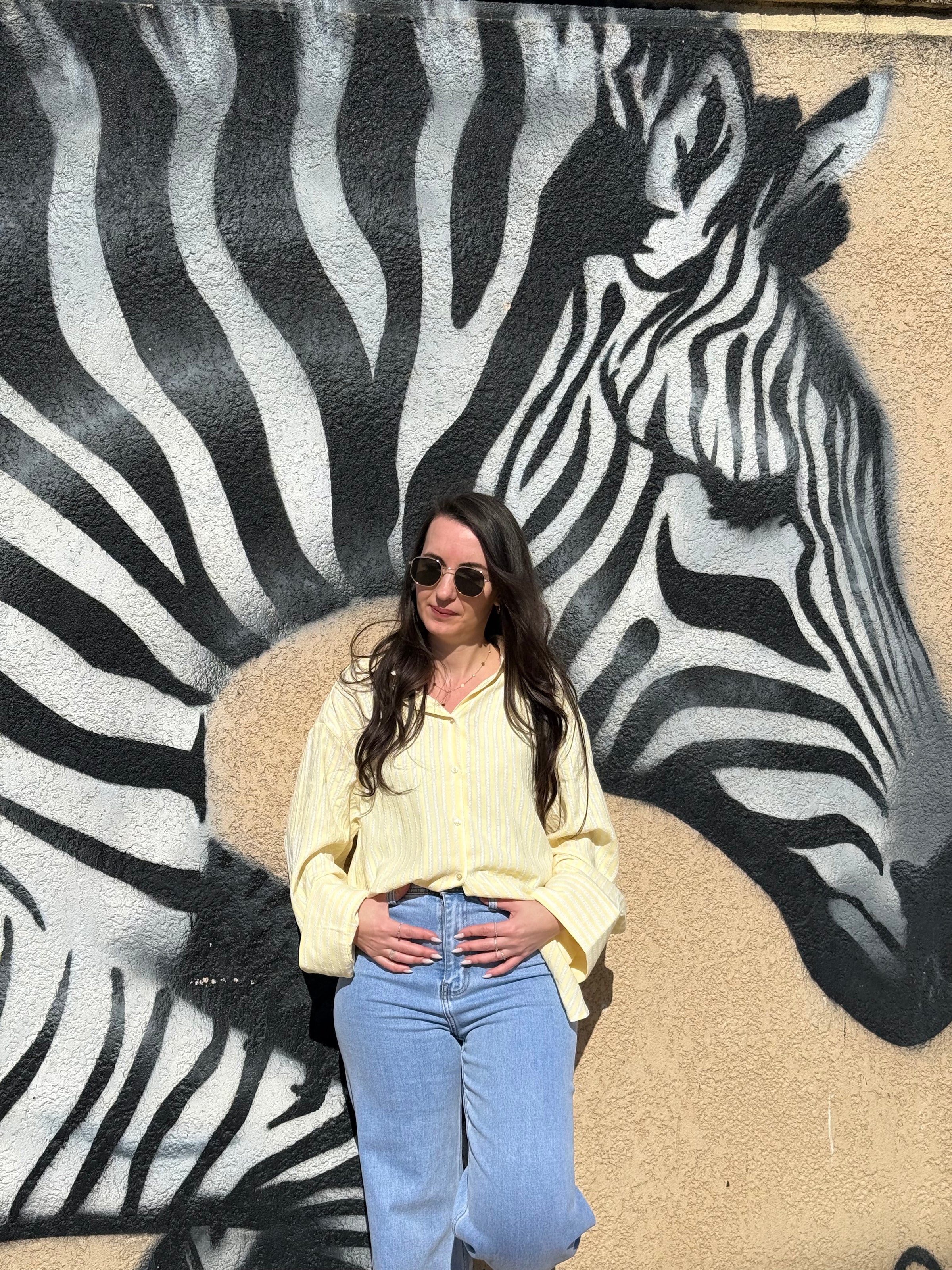 Chemise à rayures jaune CLAUDIA