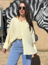 Chemise à rayures jaune CLAUDIA