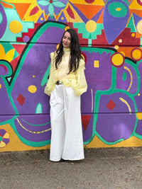 Blouse boutonnée jaune CLARA