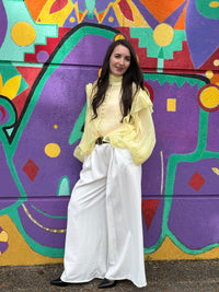 Blouse boutonnée jaune CLARA