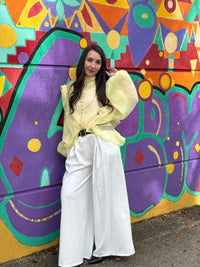 Blouse boutonnée jaune CLARA