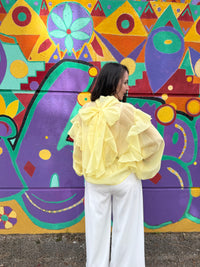 Blouse boutonnée jaune CLARA