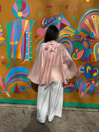 Blouse rose poudrée irisée  CARMEN