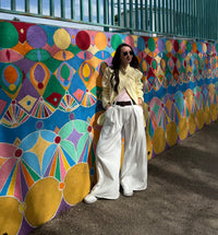 Blazer croisé oversize CÉLINE jaune