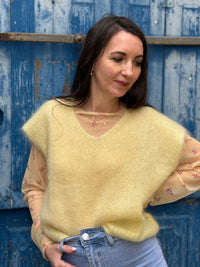 Pull sans manche jaune NICCOLO