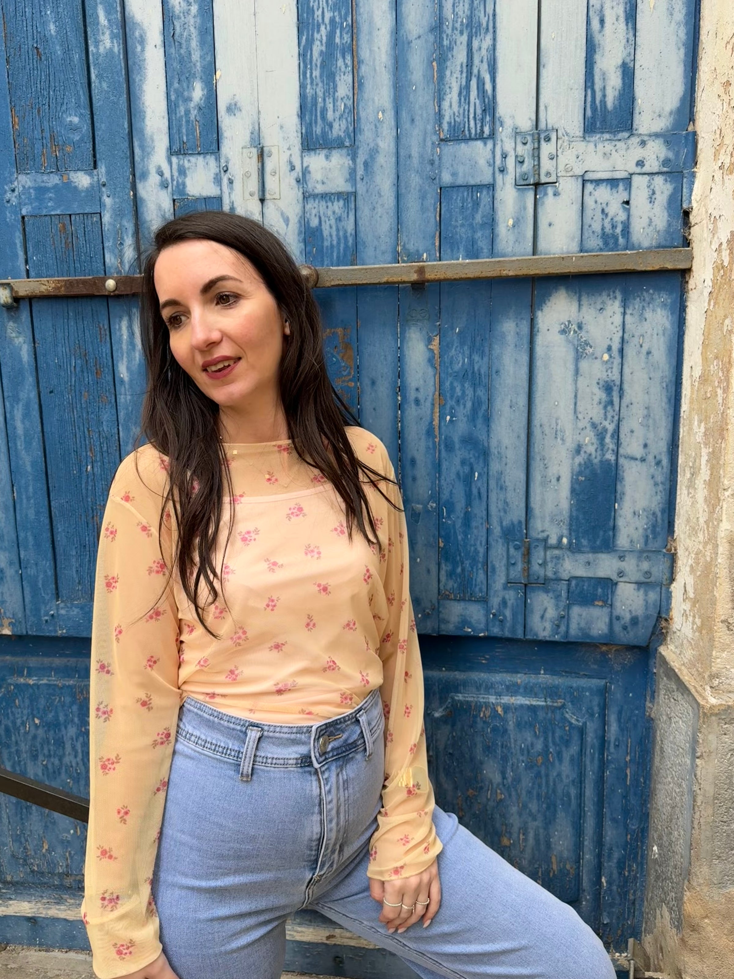 Top transparent jaune SANTO